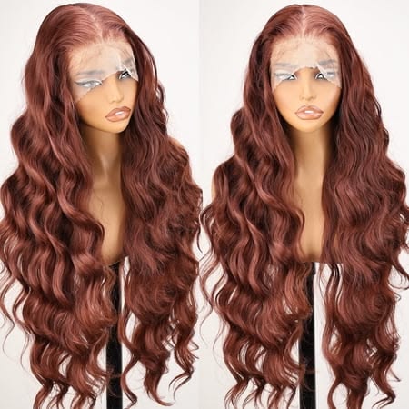 Auburn Brown Deep Wave Voluminous HD Lace Wig