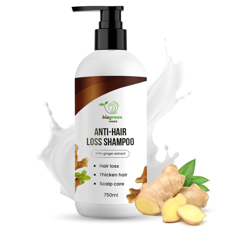Premium Anti-Hair Loss & Regrowth Shampoo Collection | Natural Herbal Essence Ginger, Coconut Anti-Dandruff & Nourishing Scalp Care Serum Treatment