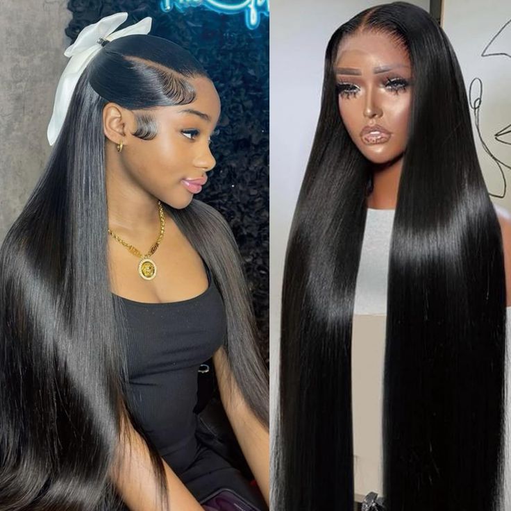Melted Edge 13x4 Straight HD Lace Frontal Wig – 16 x 20 / 22 x 26 Inch Glueless Human Hair Wig