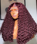 Luxury Burgundy Red Body Wave HD Lace Frontal Wig