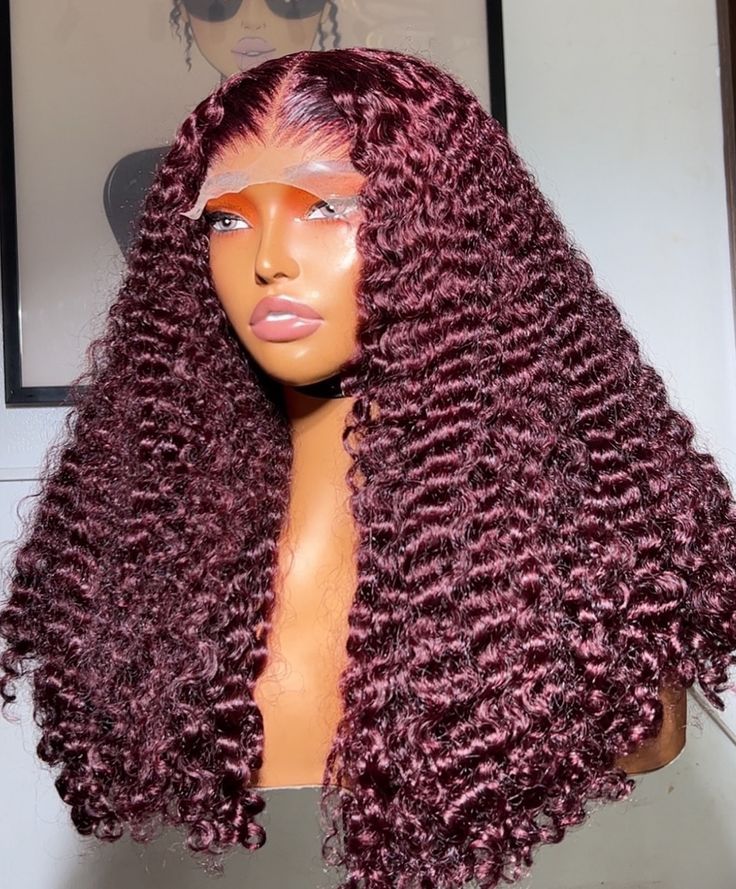 Luxury Burgundy Red Body Wave HD Lace Frontal Wig
