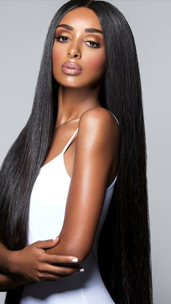 Sleek Jet Black Ultra-Long Straight Lace Frontal Wig – 100% Virgin Human Hair, Bone Straight HD Lace Unit for Women