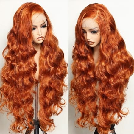 Vibrant Ginger Orange Voluminous Body Wave HD Lace Wig