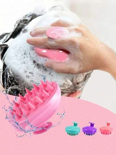 Silicone Hair Scalp Massager & Shampoo Brush Collection | Premium Dandruff Remover, Wet & Dry Scalp Care Exfoliator & Ergonomic Hair Brush for All Hair Types