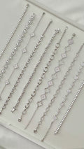 Luxury Silver Moissanite Diamond Tennis Bracelet Collection