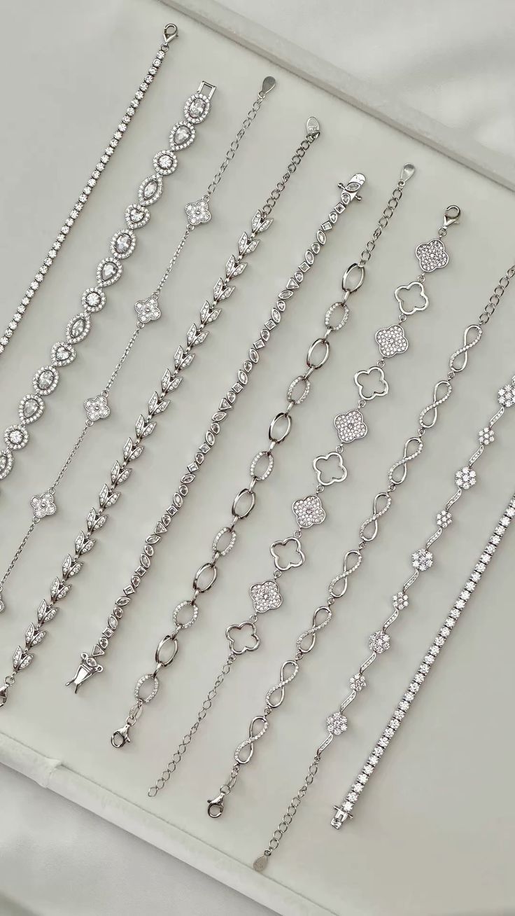 Luxury Silver Moissanite Diamond Tennis Bracelet Collection
