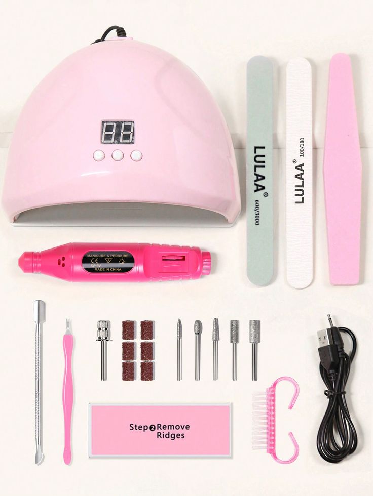 Ultimate Professional Acrylic & Poly Gel Mega Nail Kit with UV LED Lamp