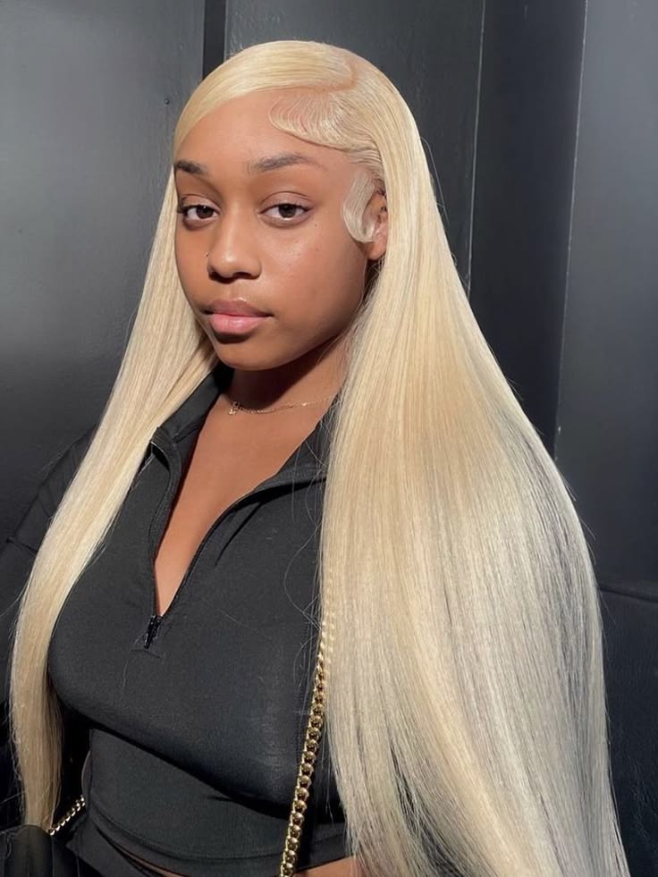 16×6 Premium 613 Platinum Blonde Straight Lace Frontal Wig – Luxury Virgin Human Hair, Glueless Pre-Plucked HD Lace Unit