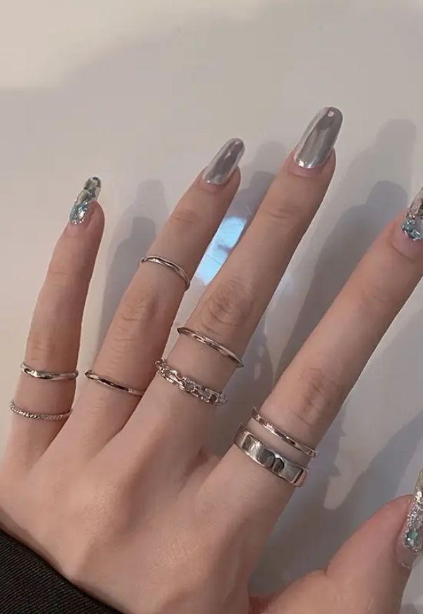 Ultimate Luxury Silver Stackable Ring Set - Mega Jewelry Collection
